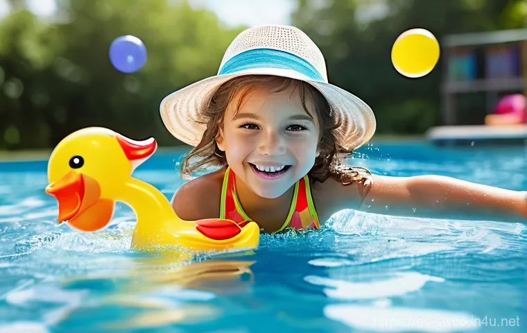 수영강사 수업의 심리학적 접근 - **Prompt: Overcoming Water Fear with Empathetic Guidance**
    "A candid, heartwarming close-up shot...