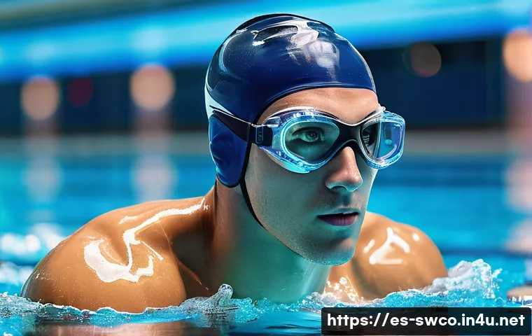 수영강사와 VR 수영 교육 - **Prompt 1: AR-Enhanced Freestyle Swimmer in a High-Tech Pool**
    "A male competitive swimmer, mus...